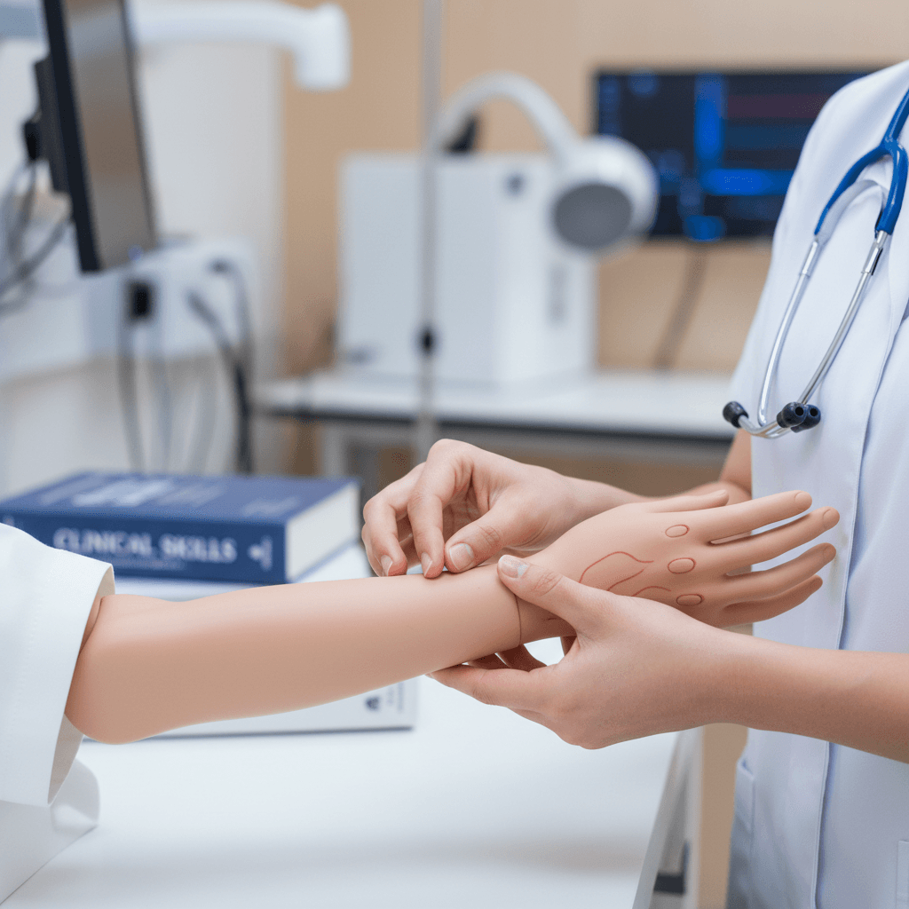 Nurse practitioner students in clinical training environment